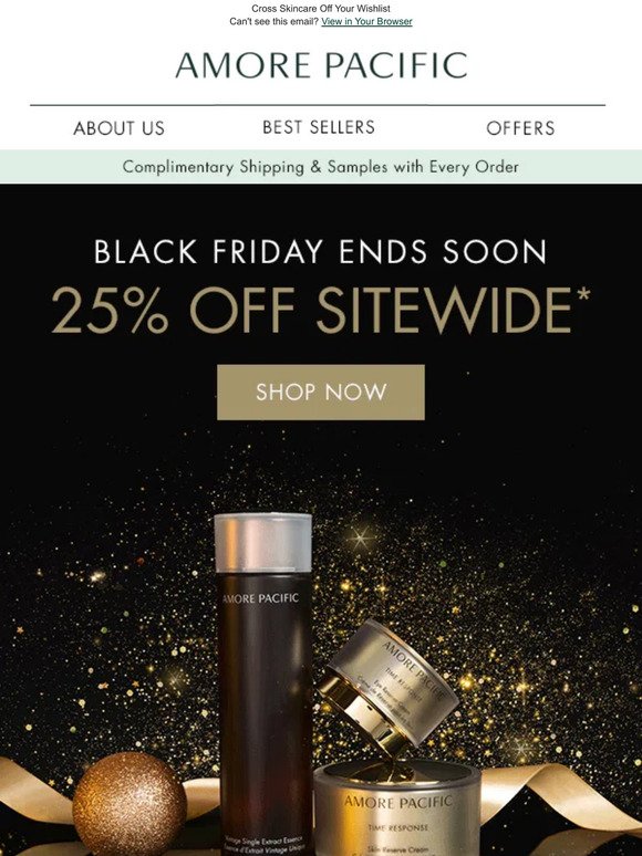 Ends Soon: Black Friday 25% Off Sitewide