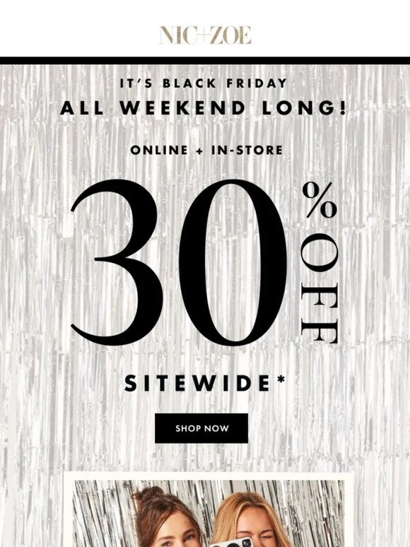 Oh, hey! Save up to 40% in-store and online