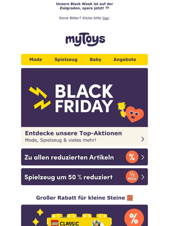 Spielzeug um 50 % reduziert! 🖤✨🛒