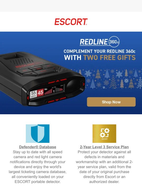 Complement Your Redline 360c with Two Free Gifts