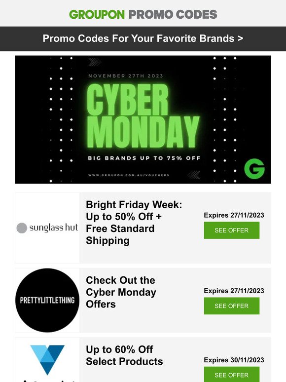 Cyber Monday Offers | Vistaprint - 60% Off • Culture Kings - 20% Promo • White Fox - 30% Voucher