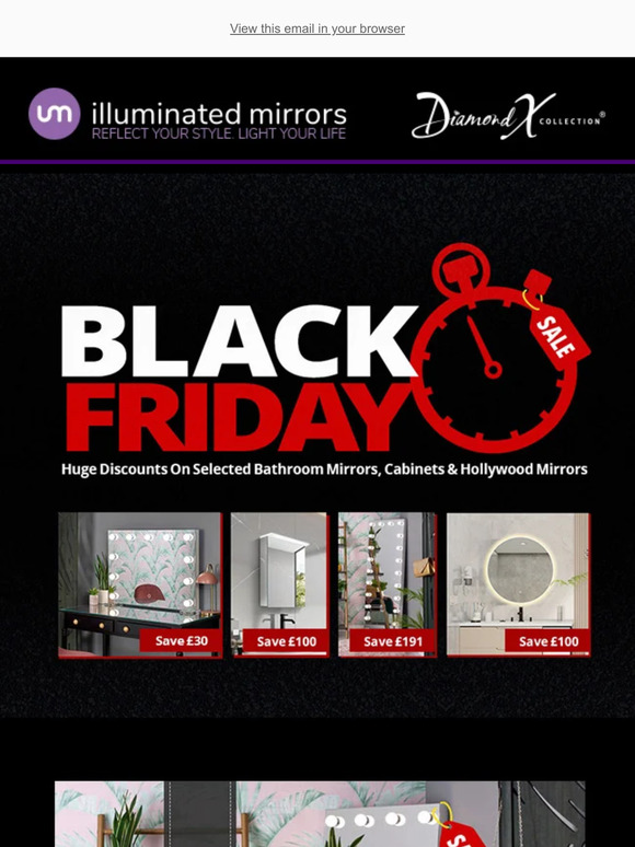 Illuminated Mirrors Time's Running Out Black Friday Mirror Deals Await! Milled
