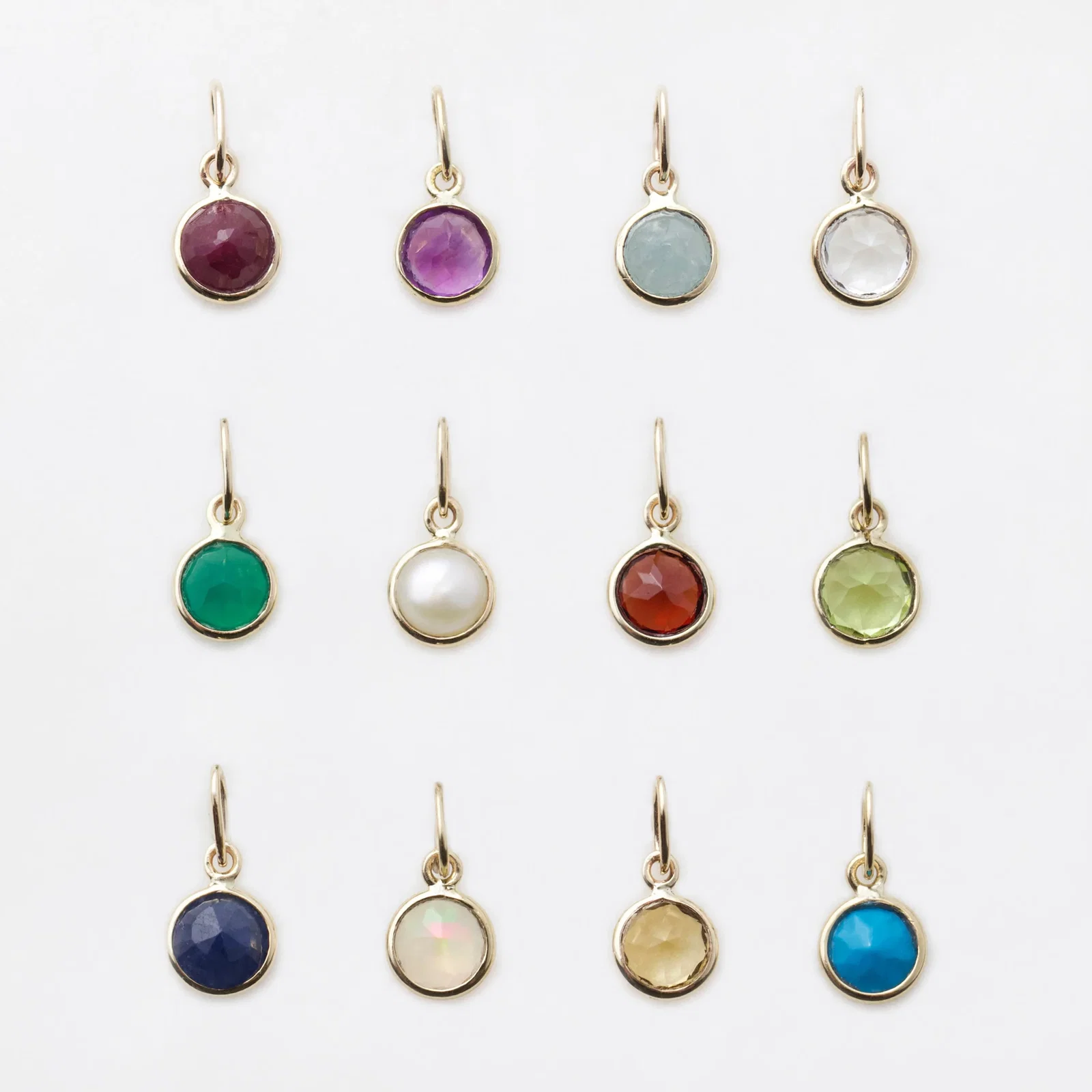 Image of Birthstone Charm In 9k Solid Yellow Gold