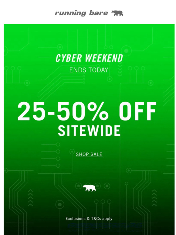 Time is Running Out...Cyber Weekend ends Midnight