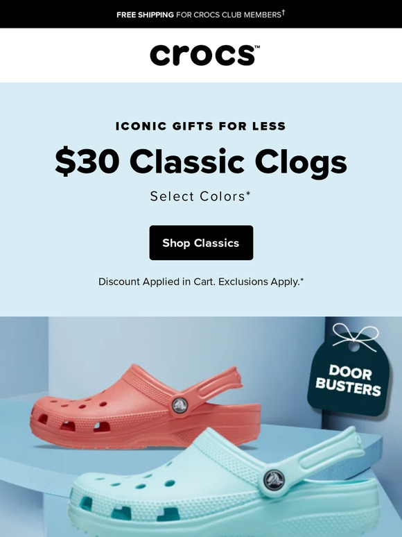 Crocs doorbusters deals