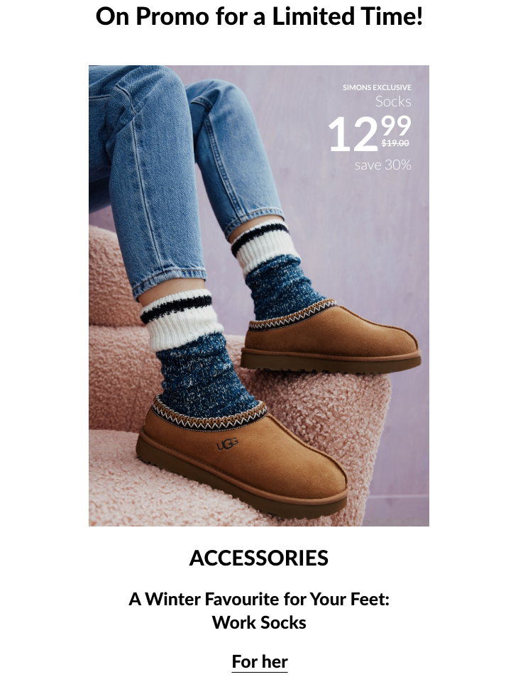 On Promo for a Limited Time!
A Winter Favourite for Your Feet: Work Socks