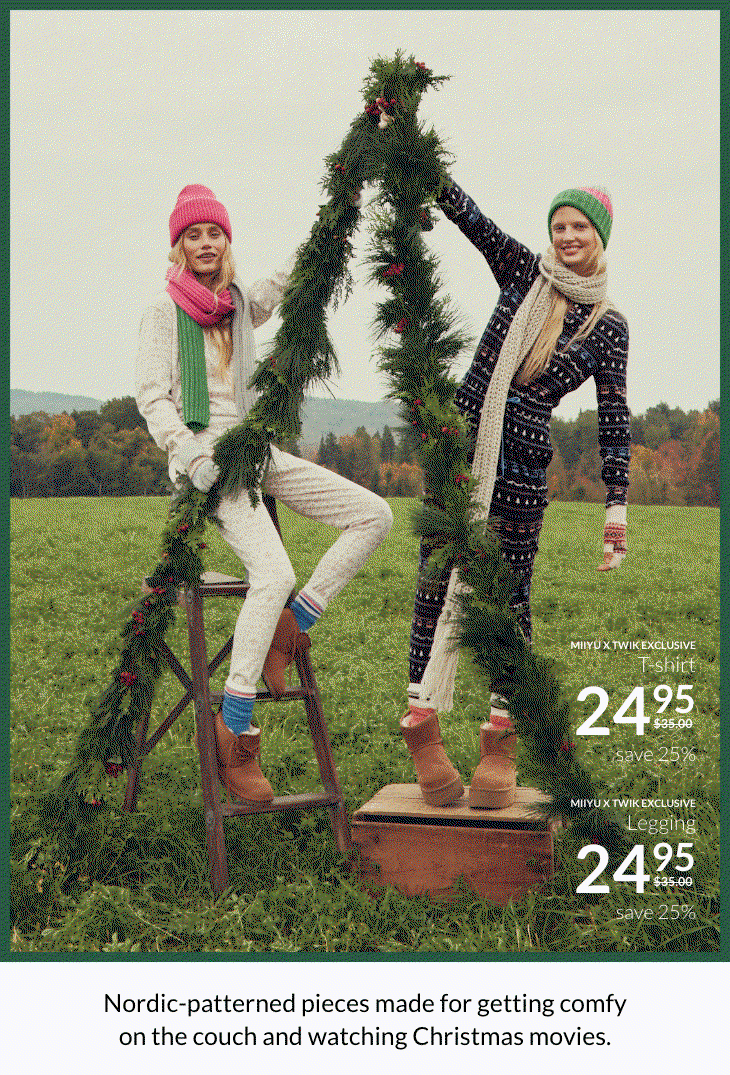 Nordic-patterned pieces made for getting comfy on the couch and watching Christmas movies.