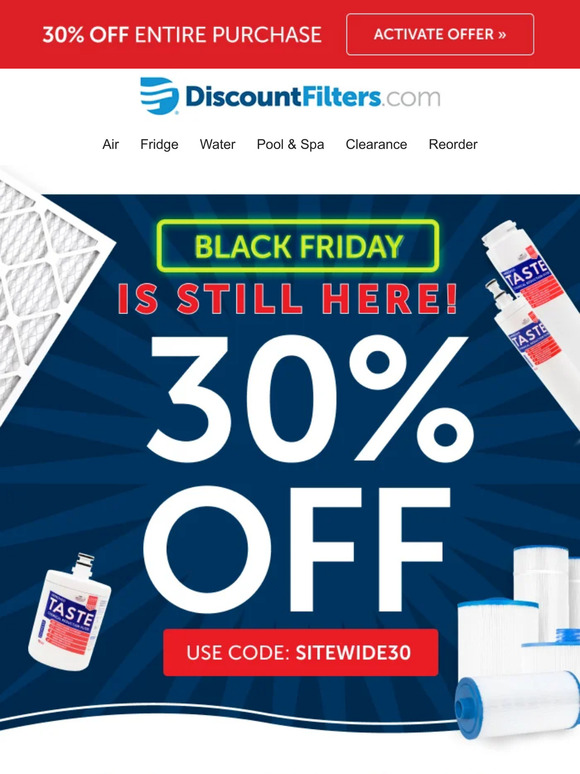 30% off Filters is 👏🏻 STILL ON 👏🏻