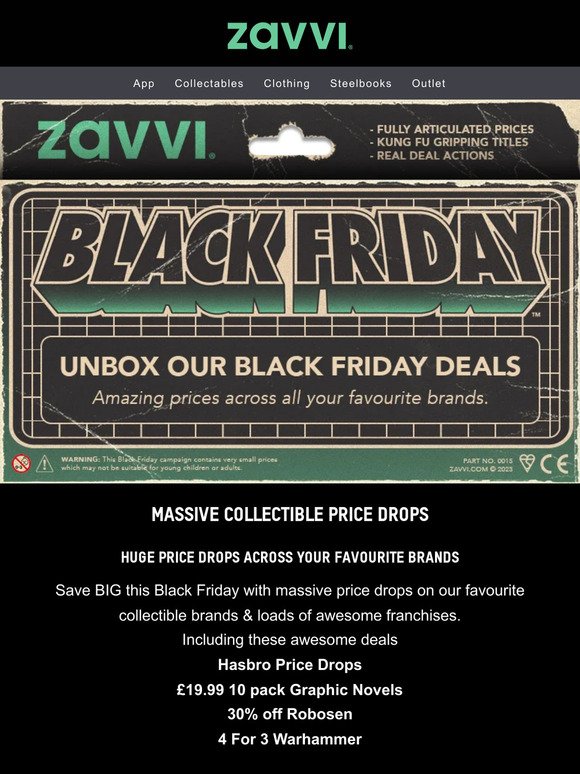 Black Friday Collectibles & Toy Deals [Selling Fast]