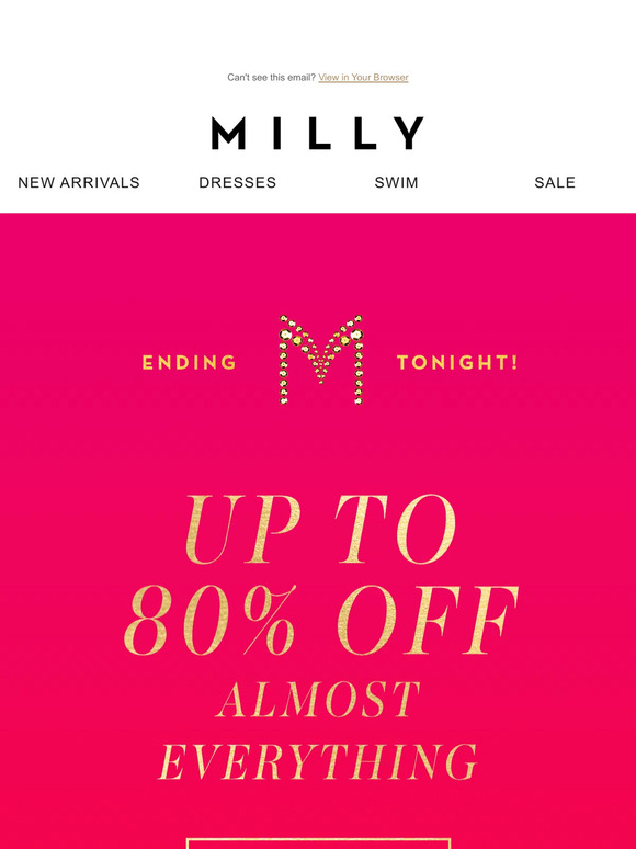ENDS TONIGHT! UP TO 80% OFF