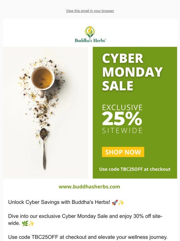 Unlock Cyber Savings with Buddha's Herbs! 🚀✨