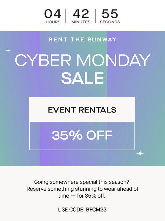 ALL Event Rentals are 35% off