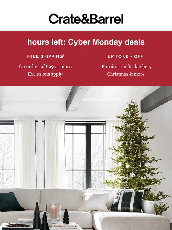 Crate and Barrel Email Newsletters Shop Sales, Discounts, and Coupon Codes