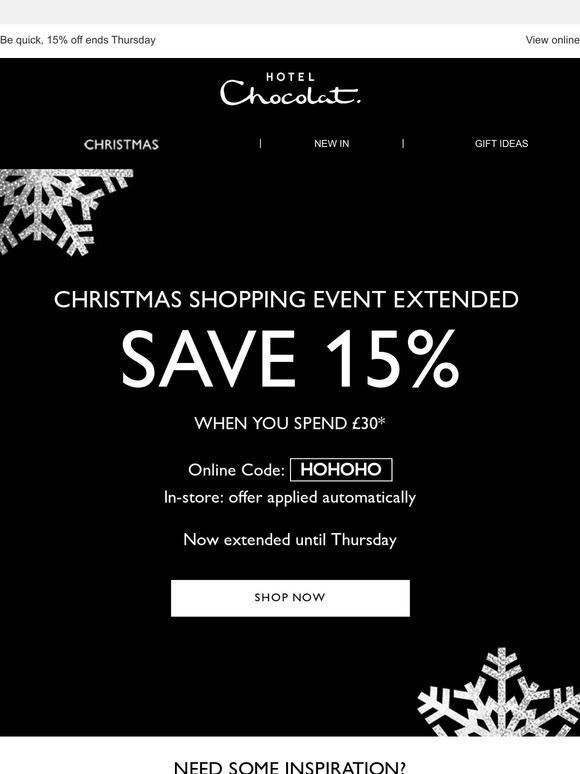 Hotel Chocolat Your offer is extended 🖤 Milled