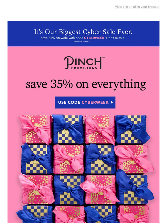Cyber Sale: 35% Off Everything!