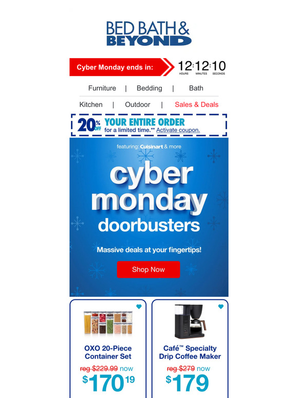 Bed Bath And Beyond Cyber Monday Bed Bath & Beyond: 🎁 Get Gifting with Cyber Monday Doorbusters 🎁 | Milled