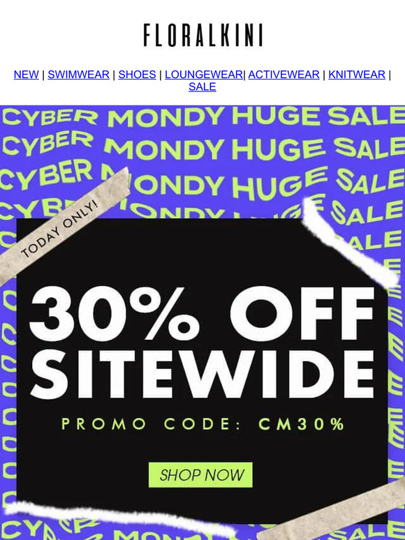 LAST CALL For Cyber Monday Huge Sale! 30% Off Sitewide
