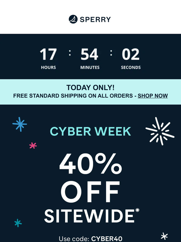 Cyber monday sperry deals sale