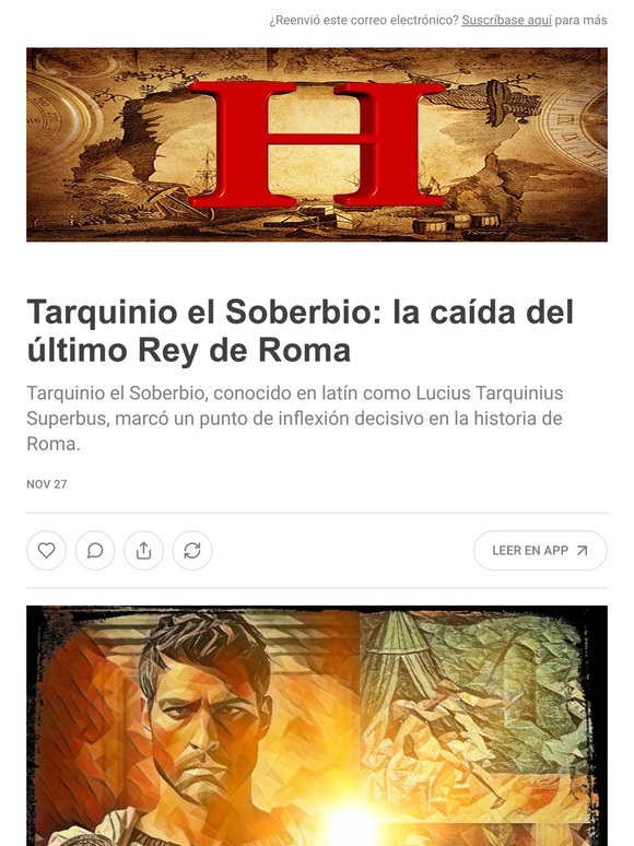 History Magazine Tarquinio el Soberbio la caída del último Rey de