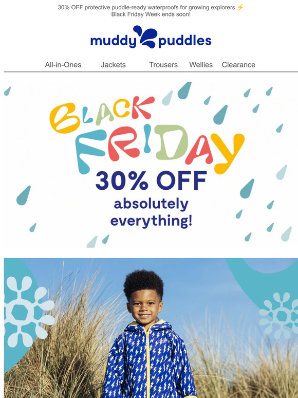 30% OFF everything ⚡ Black Friday Week ends soon!