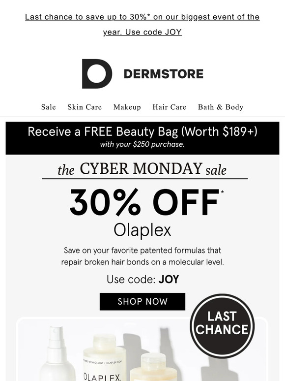 30% off Olaplex — final hours to shop The Cyber Monday Sale