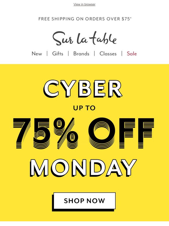 Cyber Monday deals just added—up to 75% off!