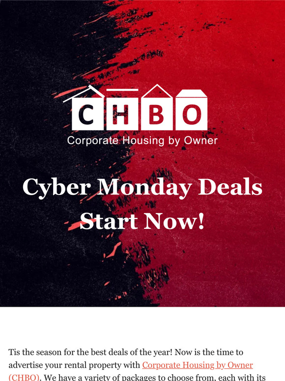 Cyber Monday Deal | Rent A Property🏡