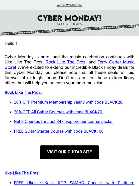 Mindblowing deals perfect for musicians!