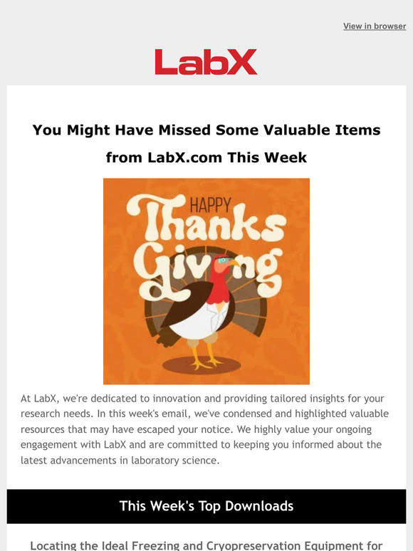 This Week at LabX: Top Downloaded eResources, Curated Selections & Webinars