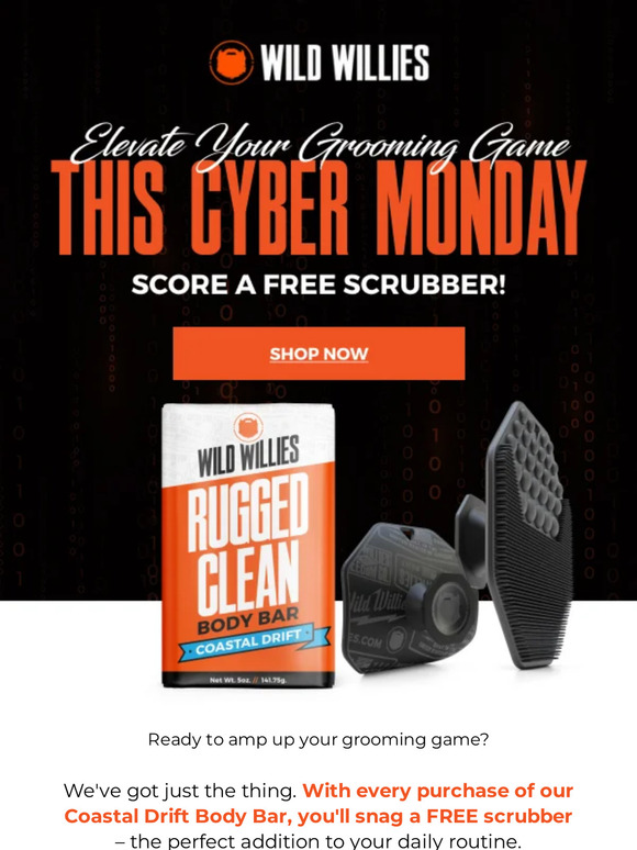 Free Scrubber with 3-Pack of Rugged Clean Body Bar