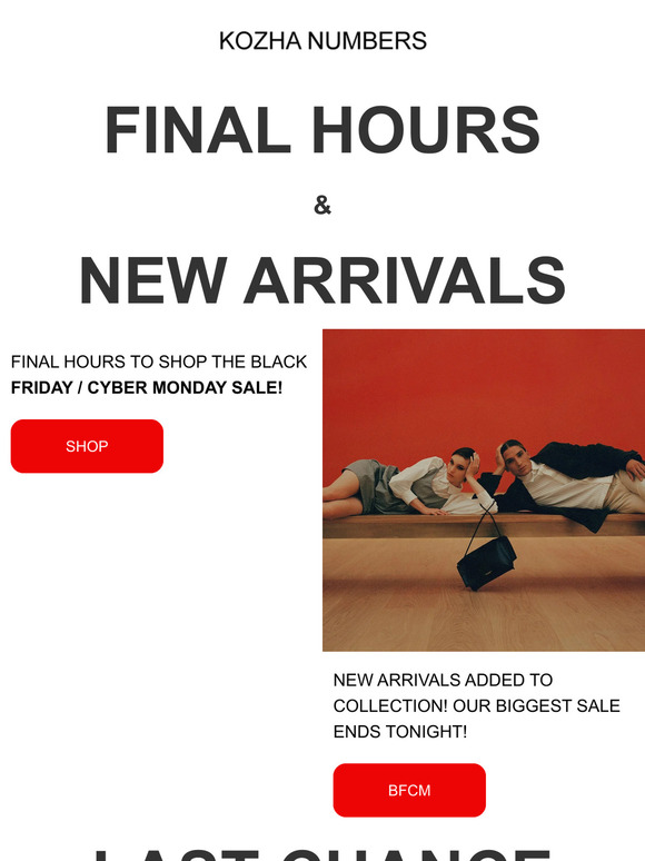 FINAL HOURS OF THE BIGGEST SALE
