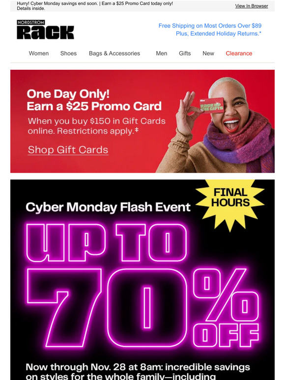 FINAL HOURS—up to 70% off!
