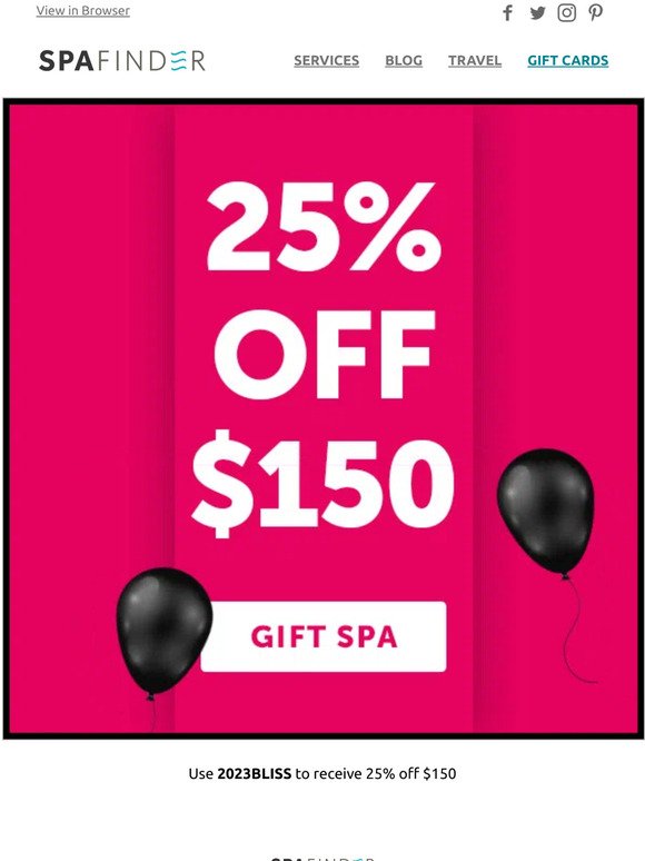 🔥 25% OFF SPA - Cyber Monday Special