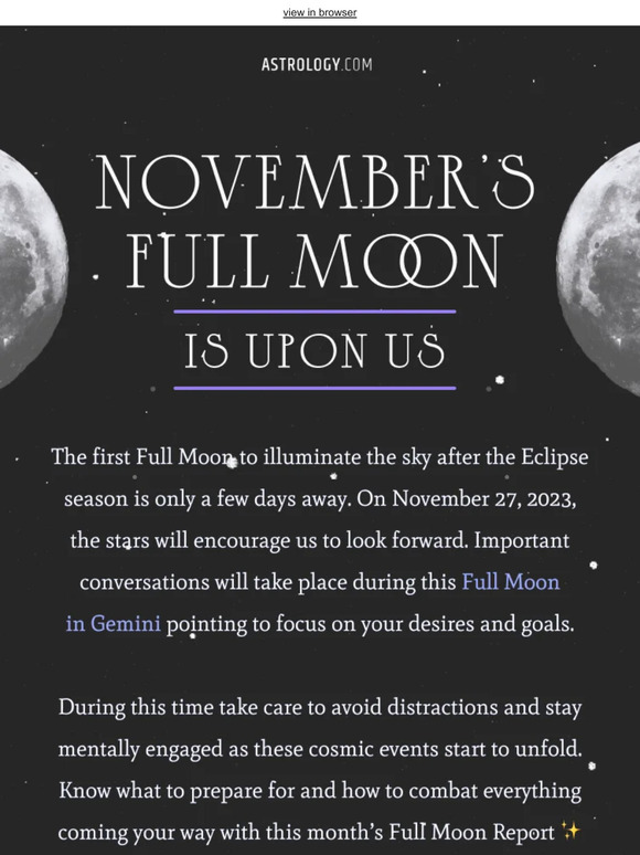 International the November Full Moon in Gemini