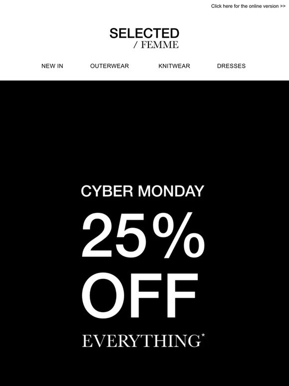 4 HOURS LEFT  | 25% off everything