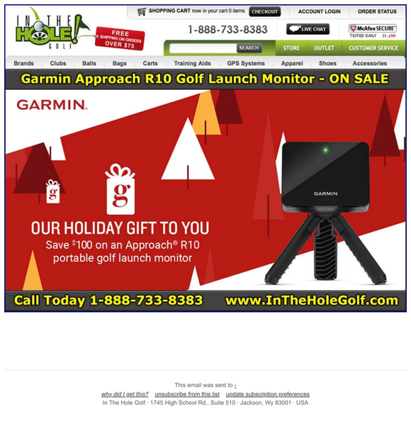 Garmin Approach R10 Launch Monitor - CYBER MONDAY SALE