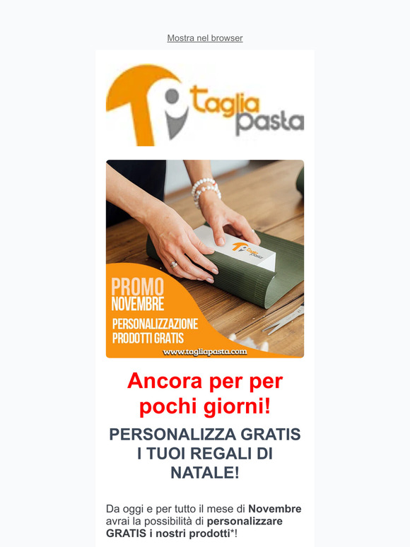 👉 REMINDER - PERSONALIZZA GRATIS I TUOI REGALI DI NATALE!