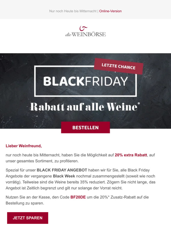 Letze Chance 20% Rabatt !