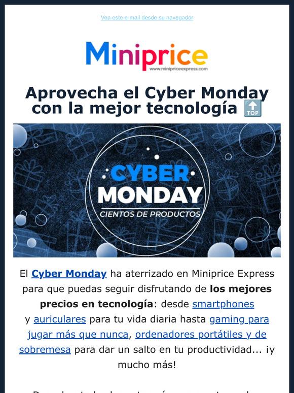 Empieza tu semana por todo lo alto con el Cyber Monday 🤩