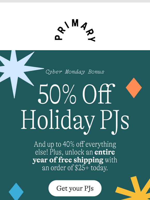 Cyber Monday Deal Drop: 50% OFF Holiday PJs (& up to 40% off sitewide)!
