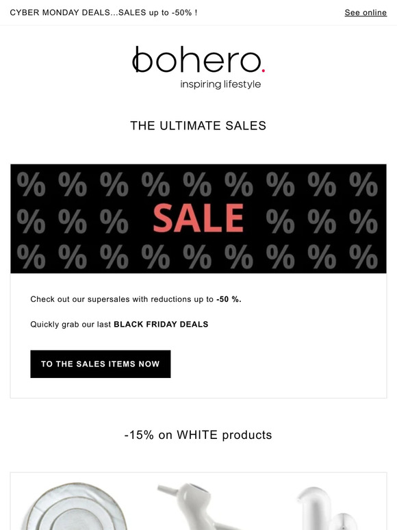 CYBER MONDAY DEALS...SALES up to -50% !
