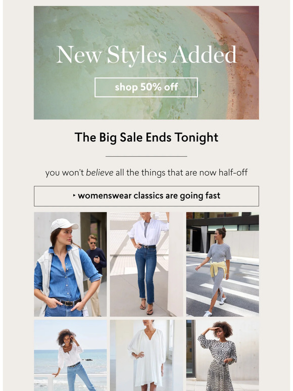 NEW STYLES ADDED TO SALE
