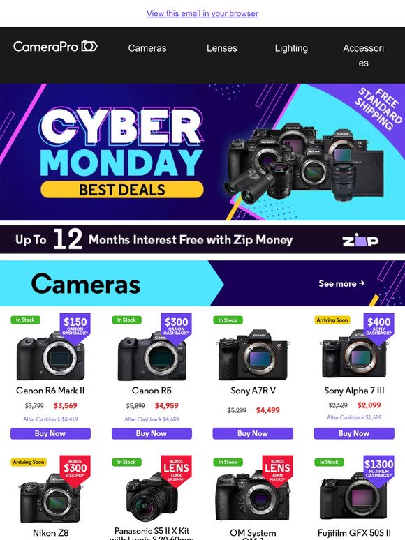 Limited Time Only: Up to 40% Off Camera Gear this Cyber Monday!