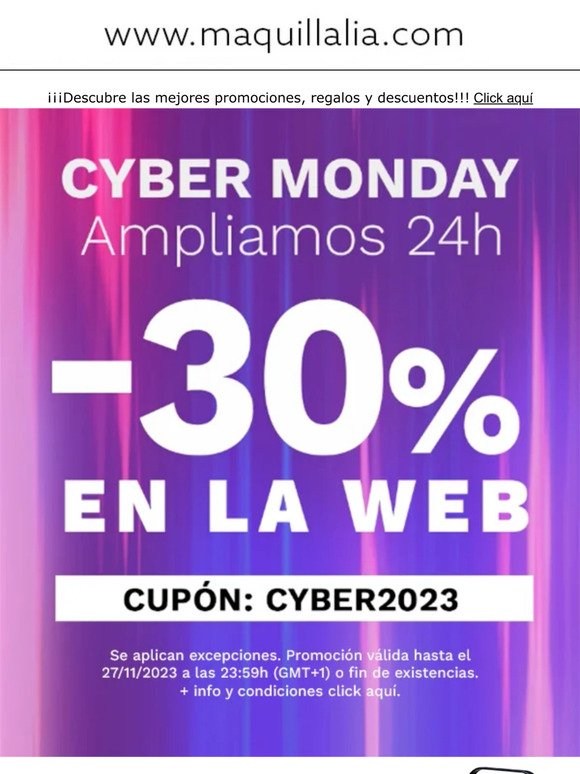 💜 Cyber Monday ¡Ampliamos promo! 💜