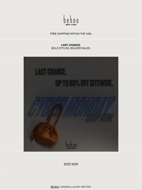 Last chance. Up to 60%.