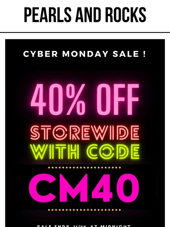 🎉40% OFF CYBER MONDAY SALE !