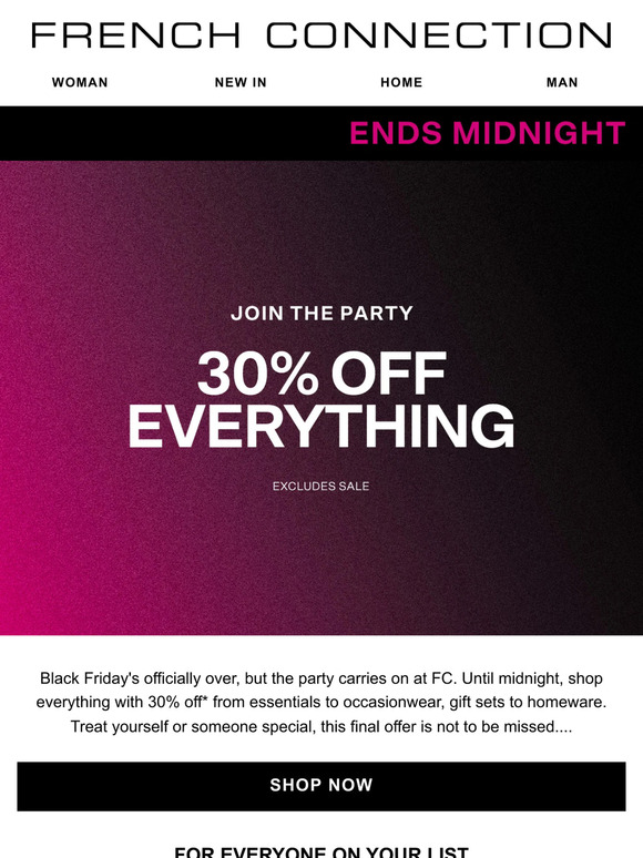 Cyber Monday: 30% off everything ⚡