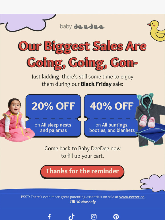 Psst. Have you checked out our sale, yet? 🌚