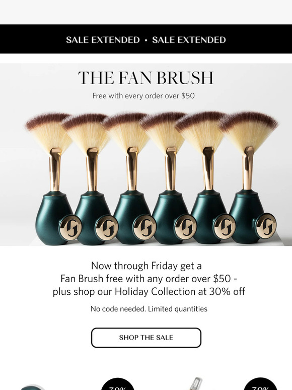 Through Friday only - get a free Fan Brush