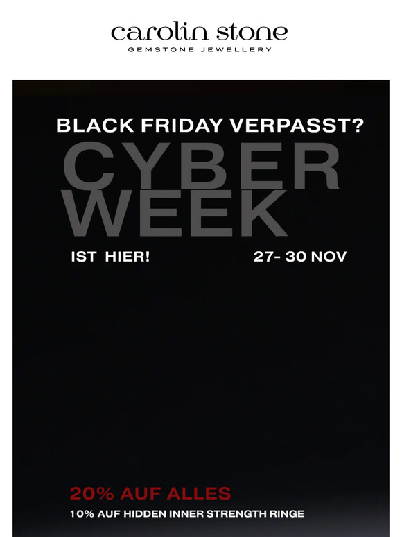 ⚫ -20% Cyber Week - letzte Chance